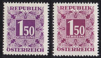Österreich Austria [Porto] MiNr 0251 xa w ( * /mh ) [01] 2 Farben
