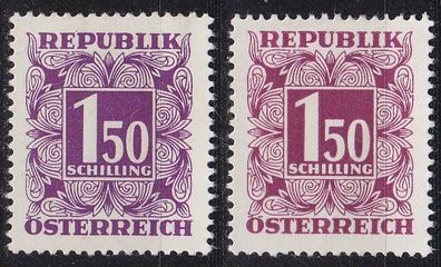 Österreich Austria [Porto] MiNr 0251 xa w ( * /mh ) [02] 2 Farben