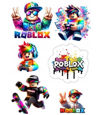 Roblox Game Essbar Tortenaufleger Torte Geburstag Zuckermasse + Tortenstecker r1