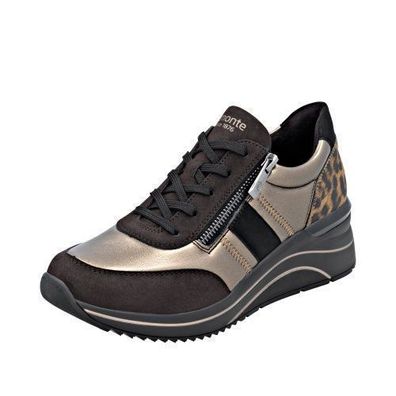 Remonte Sneaker - Nougat / Bronze / Schwarz Kunstleder