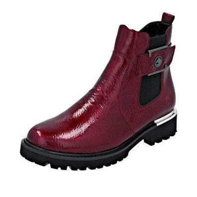 Remonte Chelsea Boots - Rot / Schwarz Synthetik