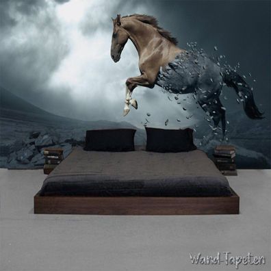 Vlies Fototapete Wandtapete Wandbilder Galoppierendes Pferd 3968