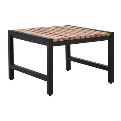 Niedrige Barhocker Bolero aus Stahl und Akazie (4er-Pack)