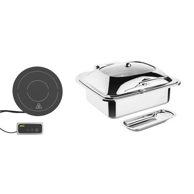 Olympia 1/2 GN Induktionskochfeld & Induktionserhitzer-Set