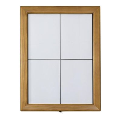 Securit Teak weiß LEDs Informationen 4xA4 Display (ohne Mast und Sockel)