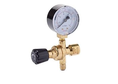 Draper MIG Mini-Gasregler mit Manometer 130?bar, Schwarz