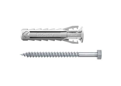 fischer Nylon-Spreizdübel mit Kragen und Schrauben