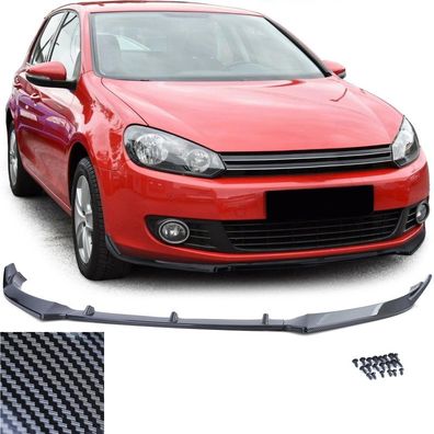 Front Spoiler Lippe Performance Carbon Look für VW Golf 6 5K1 2008-2012