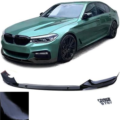 Front Spoiler Lippe Stoßstange Schwarz Glanz passt für 5er BMW G30 G31 ab 2016