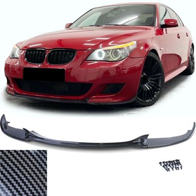 Front Spoiler Lippe Performance Carbon Look passt für 5er BMW E60 E61 2007-2009