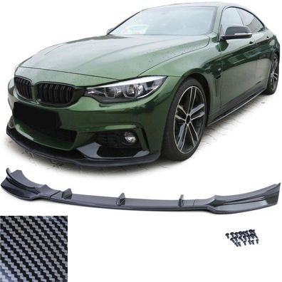 Front Spoiler Lippe Performance Carbon Look passt für 4er BMW F32 F33 F36 mit M