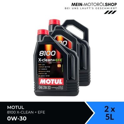 Motul 8100 X-Clean + EFE 0W-30 2x5 Liter