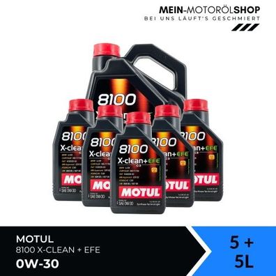 Motul 8100 X-Clean + EFE 0W-30 5 + 5 Liter