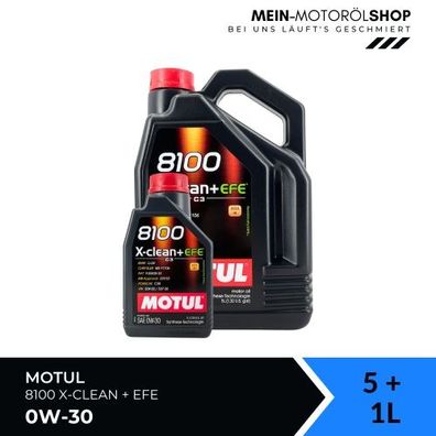 Motul 8100 X-Clean + EFE 0W-30 5 + 1 Liter