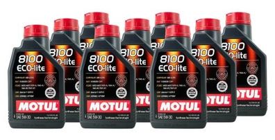 Motul 8100 Eco-lite 5W-30 9x1 Liter