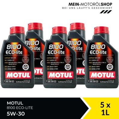 Motul 8100 Eco-lite 5W-30 5x1 Liter