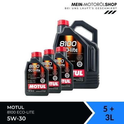 Motul 8100 Eco-lite 5W-30 5 + 3 Liter