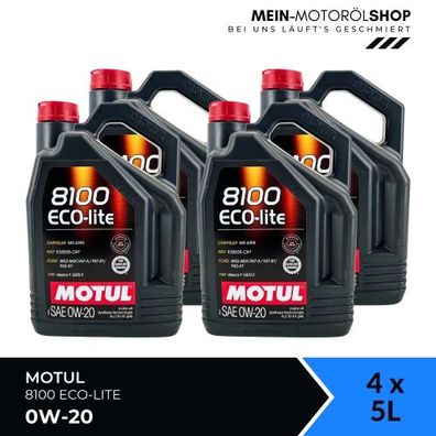 Motul 8100 Eco-Lite 0W-20 4x5 Liter