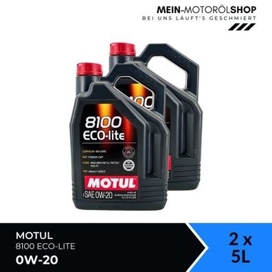 Motul 8100 Eco-Lite 0W-20 2x5 Liter