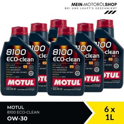 Motul 8100 Eco-clean 0W-30 6x1 Liter