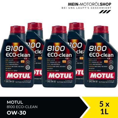 Motul 8100 Eco-clean 0W-30 5x1 Liter