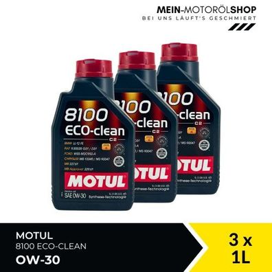 Motul 8100 Eco-clean 0W-30 3x1 Liter