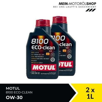 Motul 8100 Eco-clean 0W-30 2x1 Liter