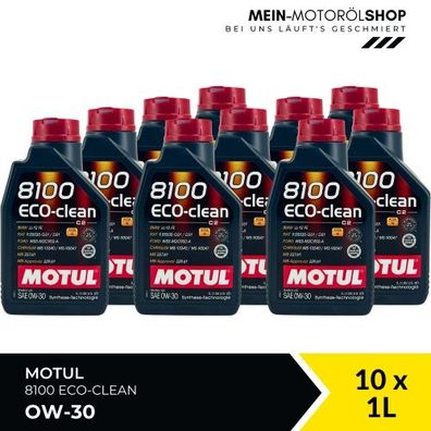 Motul 8100 Eco-clean 0W-30 10x1 Liter
