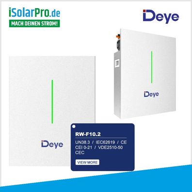 10.2 kWh Deye LFP-Batterie RW-F10.2 Solar Speicher PV-Anlage Niedervoltbatterie