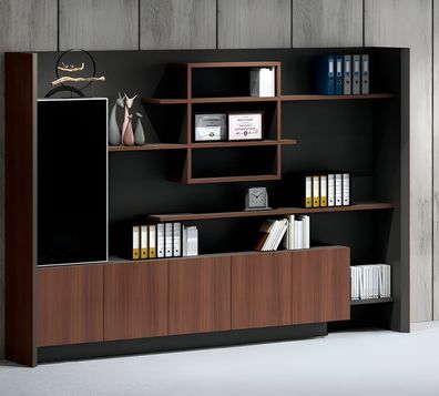 Büro Akten Regal Schrank Holz Regale Schränke Office Büro 280cm Einrichtung neu