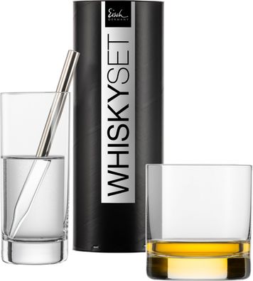 Eisch Vorteilset 2 Stück Whisky Set 900/1 in Geschenkröhre Gentleman 86590004 und