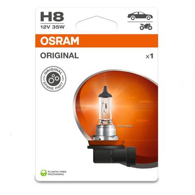 OSRAM 64212 H8 Lampe Halogenlampe Scheinwerfer Autolampe KFZ 12V 35W PGJ19-1