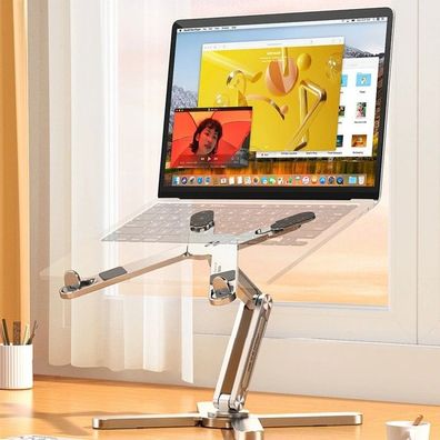 Foldable Laptop Stand 360°Rotation Notebook Table Aluminum Alloy Holder Portable Book
