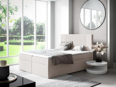 Boxspringbett T74 , mit zwei Bettkasten , Topper, Farbe und Große wählbar