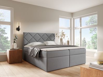 Boxspringbett T75 , mit zwei Bettkasten , Topper, Farbe und Große wählbar