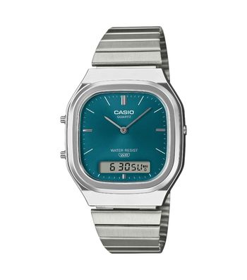 Casio Unisex Uhr Vintage Collection Türkis AQ-240E-3AEF Edelstahl, Resin, Quarz