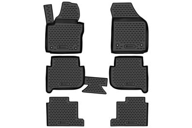 Gummimatten Fußmatten für VW Touran (I) 2003-2010 (II) 2010-2015 7 Sitze. 6tlg