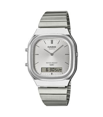 Casio Unsixex Uhr Vintage Collection AQ-240E-7AEF Edelstahl, Resin, Silberfarben