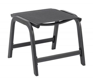 Easy Hocker Aluminium / Textilene, anthrazit / anthrazit