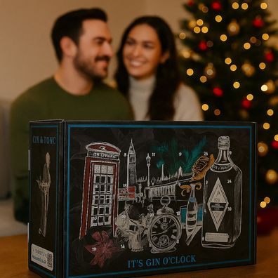 Gin Adventskalender Tasting - 24 verschiedene Gin Miniaturen im Kalender Probie