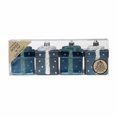 Kunststoff Geschenkbox 4 Stk 6.5 cm Emerald