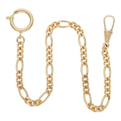 Taschenuhrkette Figaro Roségold plattiert JL31-09-0025