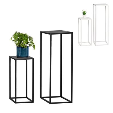 bremermann Blumenhocker 2er-Set, Metall-Blumenständer, Blumensäule, aus Metall
