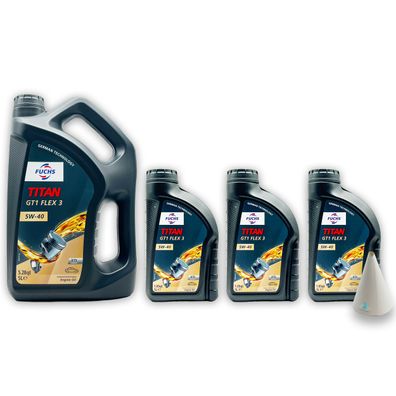 8 L Fuchs Titan GT1 Flex 3 | 5W40 | VW511.00 | MB229.51 | MB229.52 | MB226.5 |