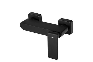 Brausearmatur Wasserhahn TRINO Brausebatterie für Badezimmer in Schwarz, Duschmischer