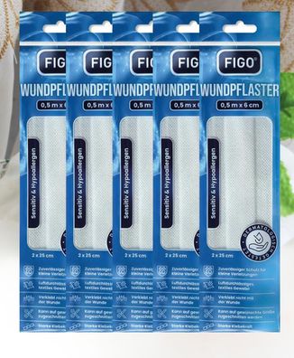 5x0,5m FIGO Wund Pflaster intensiv hypoallergen Verband 50x6cm MHD 02.2029