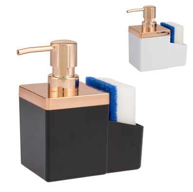 bremermann Spülbecken-Organizer mit Spülmittelspender & Schwammhalter, rosegold