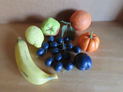 Dekofrüchte Dekoobst Apfel, Orange, Banane, Zitrone u.a Kunststoff