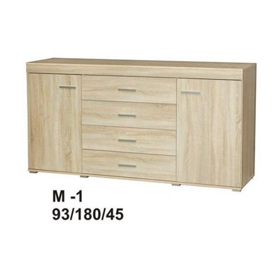 Große Kommode MARINO M-1 180 cm Eiche sonoma Schubladen + Fachböden