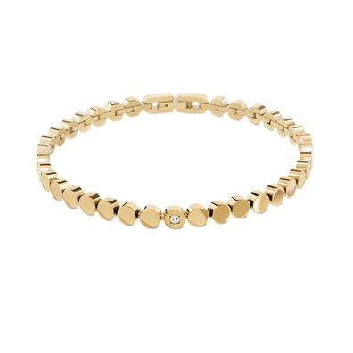 Boccia Brillantarmband 03057-04 gold plattiert, 0,03 ct Diamant